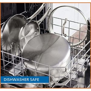 Stainless Steel 20 Quart <b>Stock</b> <b>Pot</b> <b>with</b> Glass <b>Lid</b> 5L Large Soup <b>Pot</b> 304 Steel Double Handle - Product Image 6