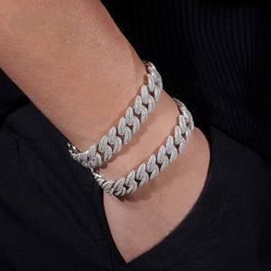 VVS Moissanite Cuban Link Bracelet 8-15mm 925 Sterling Silver Gold Plated Iced Out Hip Hop Jewelry for <b>Men</b> IGI Certified - Product Image 5