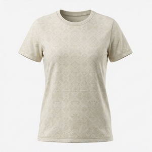 T-shirt Femme de Qualité à Manches Courtes Coupe Ajustée Nouveau Design 2025 T-shirts Femme Personnalisés Col Rond Service de Qualité - Product Image 1