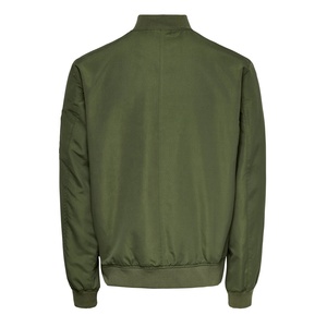 Chaqueta de poliéster 100% a prueba de viento de invierno para hombre con logotipo, chaquetas de bombardero con cuello levantado, abrigos cálidos forrados con edredón, estilo de calle alta - Product Image 5