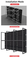 Écran LED de location extérieur P3.91 IP65 500x500mm en aluminium moulé sous pression, mur vidéo LED portable pour scène, concerts et événements