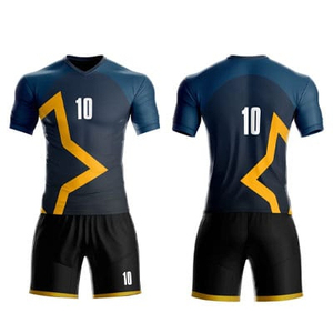 Conjunto de Uniforme de Baloncesto Personalizado para Hombre, Sublimado, Azul Oscuro y Amarillo, 10 Piezas, Poliéster Transpirable, Talla Adulto - Product Image 1