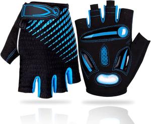Guantes de Ciclismo Transpirables con Almohadilla de Gel Antideslizante, Medios Dedos, Cierre con Cordón, Unisex, Cómodos, Tejido de Malla - Product Image 4