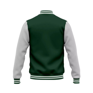 Custom New Arrival Leather Sleeve Varsity <b>Jacket</b> Casual Baseball <b>Jacket</b> <b>Patchwork</b> Bomber Men's <b>Jacket</b> with logo - Product Image 3