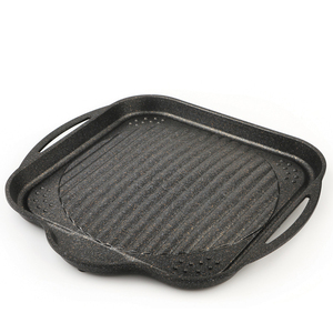 Arte Square - Roast <b>pan</b> <b>Cast</b> Aluminum Nonstick Square and Round Cookware with Long Lasting Marble Coating - Product Image 1