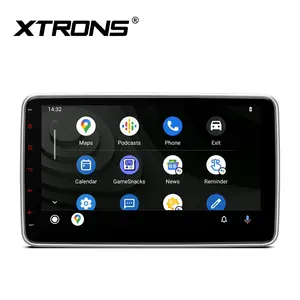 XTRONS 10.1 "Touch Screen 1 Din Universal Fit girevole Car Stereo Carplay Android Auto DSP BT AV InOut Car MP5 Player autoradio