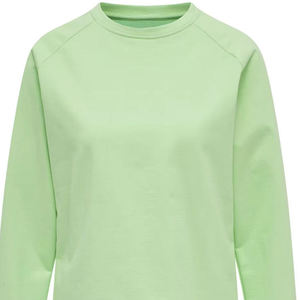 Sudadera de Mujer, Cuello Redondo, Manga Larga, Tejido de Algodón, Color Verde Claro, Informal, Transpirable, para Primavera - Product Image 6