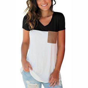 Camisetas formales para mujer, ropa informal para exteriores, camisa con bolsillo frontal de algodón de alta calidad, camisetas de Fitness de secado rápido - Product Image 5