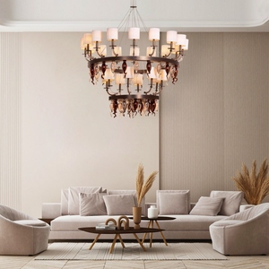 Luminaire suspendu LED moderne pour intérieur, personnalisation OEM, éclairage minimaliste nordique de luxe, motif découpé au laser - Product Image 3