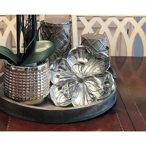 Plateau fait main de luxe pour Console d'entrée de maison Plateau de service tactile artisanal Bar festif Décorations de table Noël - Product Image 4