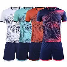 ชุดเสื้อฟุตบอลแบบกำหนดเอง สีดำ-น้ำเงิน ลายพิมพ์ซับลิเมชั่นรูปทรงเรขาคณิต ระบายเหงื่อได้ดี เสื้อผ้าสำหรับผู้ใหญ่แบบยูนิเซ็กซ์ คอกลม แขนสั้น - Product Image 6