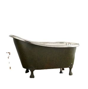 อ่างอาบน้ำทองแดงทำมือทรงขาตั้งแบบโบราณสุดหรูสำหรับใช้ในบ้าน - Product Image 1