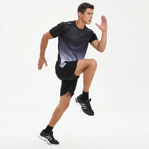 Ensemble short et t-shirt respirant personnalisé avec logo imprimé, meilleure vente, faible MOQ, tailles plus grandes pour hommes - Product Image 6