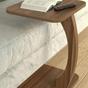 Mesa Moderna en Forma de C de Madera, Mesa para Portátil para Sofá, Cama y Mesita de Noche, Mesa Auxiliar Multiusos, Mesa de Centro Compacta y Resistente - Product Image 3