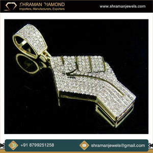 Excellent Unisex 10K <b>Solid</b> Yellow <b>Gold</b> Custom Hiphop Fist <b>Pendant</b> VVS Moissanite Diamond Iced Out Jewelry Gift Idea - Product Image 4