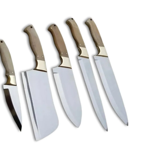 High Quality Stainless Steel Professional Chef <b>Knife</b> <b>Set</b> <b>Sharp</b> Blade Right Hand Orientation Customized Wooden Handle - Product Image 1