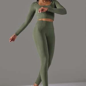 Custom Ladies Sports Clothes Suit Seamless Women Sportswear <b>Girls</b> Clothing Sets Gym Fitness Sets Women's Yoga Wear Sets - Product Image 2