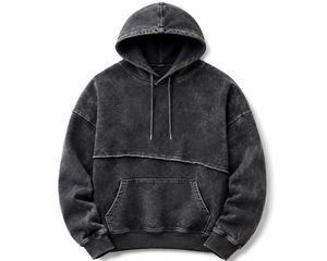 Sweat-shirt à capuche pour homme, coupe classique, couleur unie, denim, anti-boulochage, décontracté, automne, tricoté, avec poches, Spandex/Coton, séchage rapide - Product Image 4