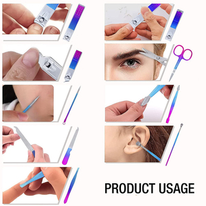 Kit de manucure et pédicure en acier inoxydable premium 7 en 1, ensemble d'outils de soin des ongles portable avec étui pour adultes à prix raisonnable - Product Image 5