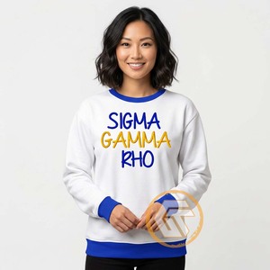 Tissu polaire en coton écologique de haute qualité, personnalisé, avec logo brodé sur le devant, motif TRÉSORS GÉNÉTIQUES Sigma Gamma Rho, idéal pour l'hiver - Product Image 4
