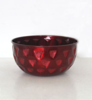 Cachepot ovale en métal martelé avec poignées latérales, pot à fleurs décoratif en fer