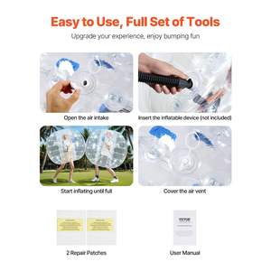 Paquete de 1 Pelota Inflable de 1.5 Metros (5 Pies), Pelota de Sumo Zorb de PVC de 0.8 mm de Grosor para Adolescentes y Adultos, Juego en Equipo al Aire Libre, Pelotas Humanas - Product Image 5