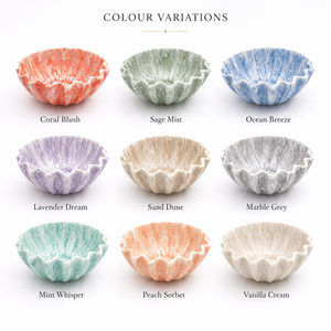 Tazón Decorativo Desechable de Resina Ecológica, Hecho a Mano, Personalizado OEM/ODM, con Diseño de Coral Marmoleado y Acanalado, para Servir, Vajilla de Cocina - Product Image 3