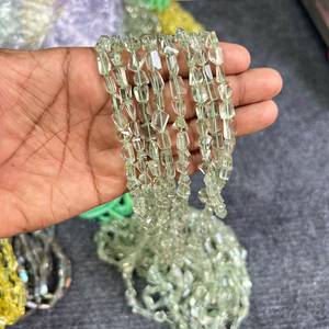 Faceted Green Quartz <b>Stone</b> <b>Beads</b> For Jewelry Making 8 Inches Natural Color Heishi Shape Loose <b>Beads</b> - Product Image 3