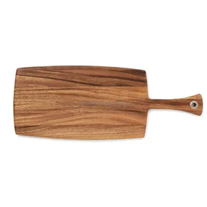 Planche à découper en bois naturel d'acacia de qualité supérieure avec bloc de coupe de chef en ardoise noire pour une utilisation culinaire quotidienne en cuisine - Product Image 3