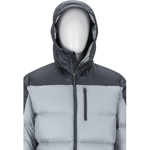 Vestes matelassées pour hommes en gris uni, mode personnalisée, tissu 100% polyester de haute qualité, chaudes et épaisses pour l'hiver - Product Image 6