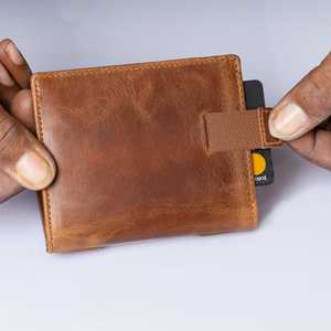 GIGABULL Genuine Leather Bifold Wallet With Deer Embossing RFID Blocking Zipper Closure Credit <b>Card</b> Holder 7 Inch - Product Image 3