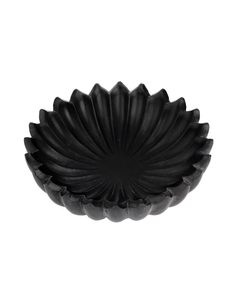 Bol décoratif en forme de fleur de lotus noir, fait main, design floral, bol à fruits décoratif, centre de table pour la décoration de la maison - Product Image 1