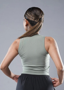 Custom Womens Ribbed Sleeveless Fitness CAMIS Quick Dry Yoga <b>Crop</b> <b>Top</b> Gym Workout Activewear Floral Pattern Sweet Style - Product Image 5