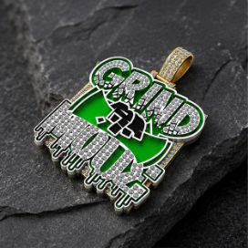 VVS DEF Moissanite Pendant Glow in Dark Icy Hip Hop Jewelry Gold <b>Silver</b> 925 Sterling Unisex Gold Plated <b>Charms</b> for Birthday gift - Product Image 3