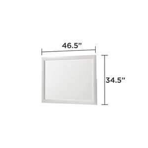 Soul Modern Style <b>White</b> Wood Framed <b>Mirror</b> Includes <b>Mirror</b> Only Same As B009P309602 (CA Inventory) - Product Image 2