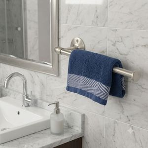 Modern Brushed Nickel Wall Mount <b>Paper</b> Towel Holder Stainless Steel Single Arm Hand Towel Bar Organizer for <b>Kitchen</b> Bathroom - Product Image 3