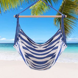 Sedia Amaca Portatile da Campeggio con Bastone in Legno, 2 Cuscini, Seduta Sospesa in Tela per Patio, Capacità 265 libbre, per Veranda Esterna - Product Image 4