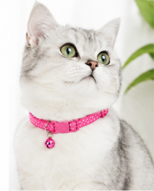 Dotted Cat <b>Collar</b> OEM ODM Custom Logo Adjustable Printed Kitten <b>Collar</b> with Bell Direct Manufacturer - Product Image 4