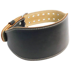 Premium Custom 6 Inch Weightlifting Leather Belt Heavy Duty Adjustable Gym Powerlifting Back Support Belt 1 Year Warranty - Product Image 1