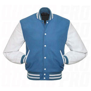 Veste universitaire d'hiver personnalisée de haute qualité, broderie chenille, manches en cuir véritable, coupe-vent, chaude, durable, unisexe, streetwear - Product Image 4