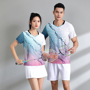 Uniformes de Tenis y Pantalones Cortos de Bádminton, Uniformes de Tenis de Mesa con Sublimación Completa, Uniformes de Tenis para Hombre, Ropa Deportiva Cómoda - Product Image 1