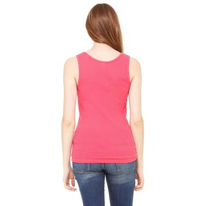 Nouveau débardeur slim pour femme avec logo personnalisé imprimé sur le devant, tissé, uni, écologique, à séchage rapide, respirant, en coton et polyester, pour la gym et le fitness - Product Image 3
