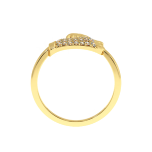 AJRETAIL Forever Promise <b>Ring</b> Holding Hand Design 14K Gold Women's Wedding Engagement <b>Ring</b> with for Certification - Product Image 4