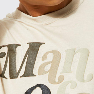 Camiseta Casual de Tela Suave y Cómoda con Estampado Puff, Estampado en Relieve de Alta Calidad, Algodón Premium, Estilo Diario para Hombre - Product Image 5