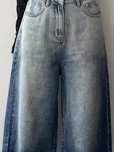 Women's <b>Boot</b> Cut Utility Denim Jeans with Pockets-Eco-Friendly Mid Waist Vintage Style - Product Image 5