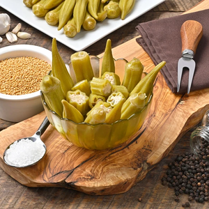 OKRA MANUFACTURER Canned Whole Okra 800g <b>Large</b> Tin Can in Brine for Wholesale Buyers - Product Image 1