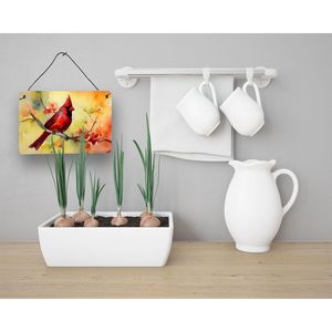 Cardinal Kitchen Wall Decor New 8HX12W Multicolor Aluminum Metal <b>Sign</b> Door Hanging Plaque for Home & <b>Bathroom</b> Bar Wall Hangings - Product Image 3
