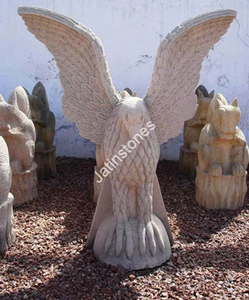 Sculptures d'animaux en pierre naturelle artisanales, sculptures de jardin traditionnelles pour la décoration paysagère extérieure, produits de jardinage - Product Image 3