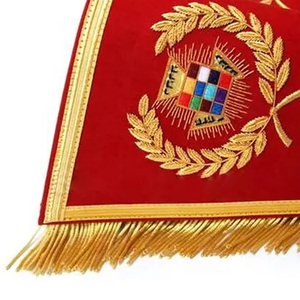 Meilleures ventes de manchettes de gauntlets maçonniques, Régalia écossaise, manchettes de Past Master, personnalisables avec broderie - Product Image 3