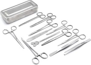 GUJJAR SURGICAL Manual Reusable Class I Minor Surgery Instrument Set <b>13</b> Pcs Stainless Steel Medical Grade Surgical Kit ENT ICU - Product Image 6